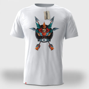 Redbird Tattoo Mode, Indianer Tattoos T-Shirt in weiß mit großem front Design