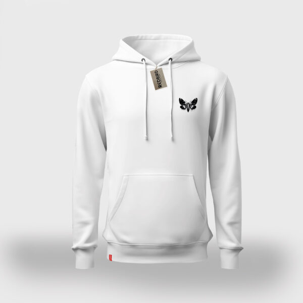 Tattoo Hoodie UNISEX mit Butterfly Design. In schwarz und weiß erhältlich sowie in den Größen XS bis 3XL